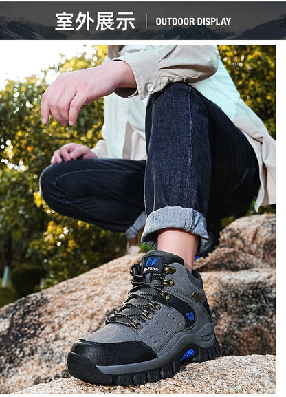 Outdoor-trekkingschoenen herfst/winter heren waterdichte wandelschoenen bergschoenen echt leer bosjacht tactische schoenen