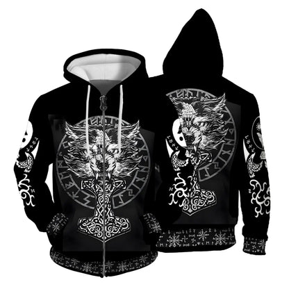 Autumn Sweatshirt New In Hoodies & Sweatshirts Comfortable Fashion Skull Print Keep Warm Clothing Man Hoodie Men's Clothing Tops