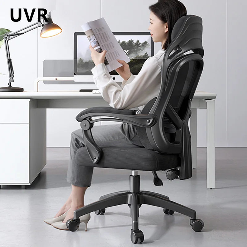 UVR Ergonomic Gaming Computer Chair Adjustable Height Office Chair with Armrests, Mesh Backrest Swivel Executive Chair for Gaming & Work