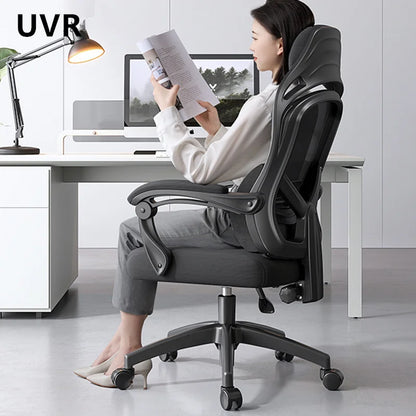 UVR Ergonomic Gaming Computer Chair Adjustable Height Office Chair with Armrests, Mesh Backrest Swivel Executive Chair for Gaming & Work