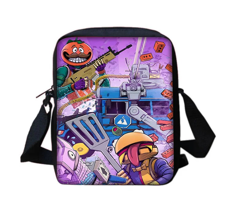 Hot Game Shooting Fortnite Child School Backpack with Shoulder Bag and Pencil Bags, School Bags for Boys and Girls, Best Gift