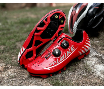 New Men’s and Women’s Bicycle Shoes Outdoor Cycling Shoes with Three Functional Soles Professional Training Shoes