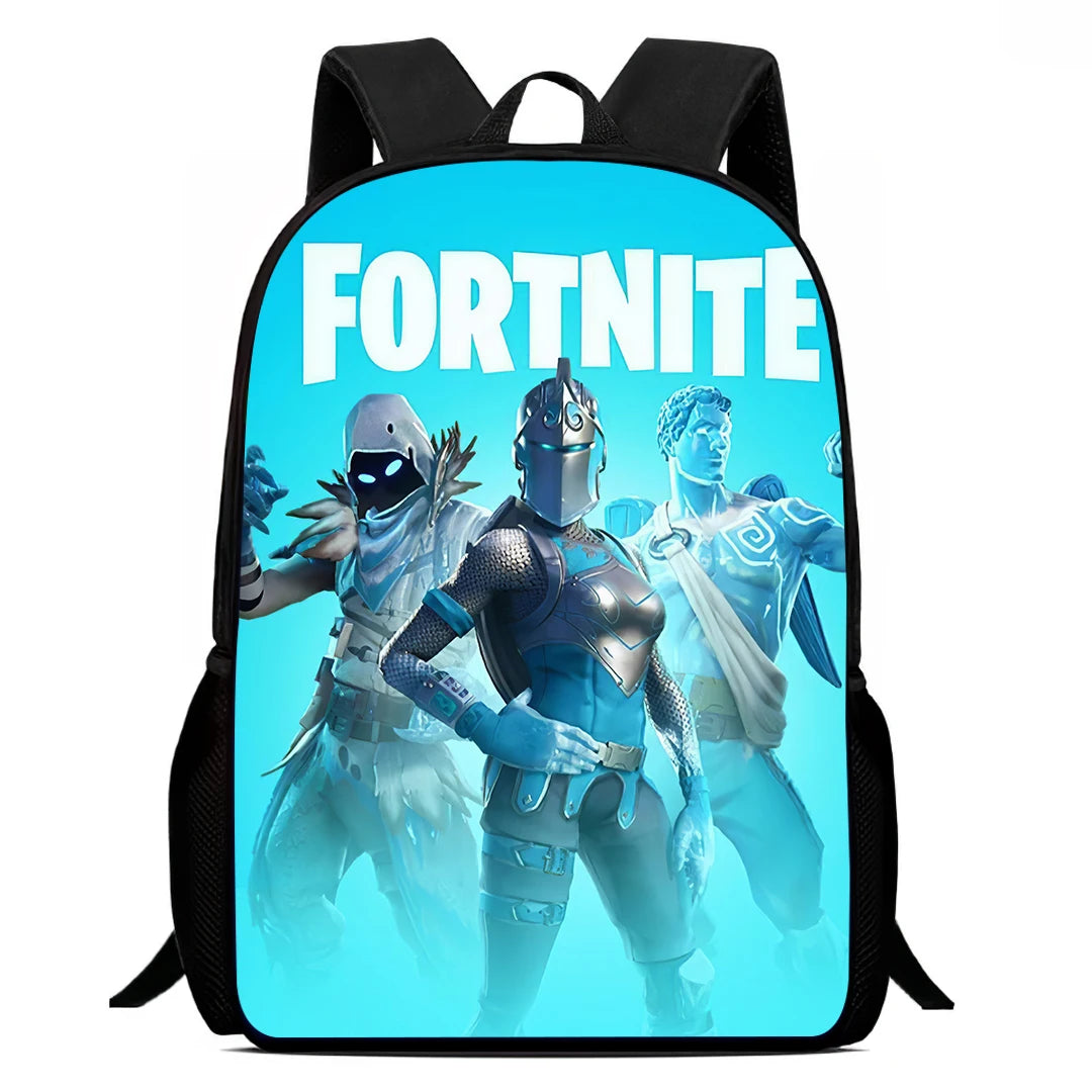 Fortnite 15 Inch Cartoon School Backpack for Kids Boys Girls, Cool Game Printed Lightweight Backpack Large Suitable for Ages 5-8