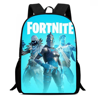Fortnite 15 Inch Cartoon School Backpack for Kids Boys Girls, Cool Game Printed Lightweight Backpack Large Suitable for Ages 5-8