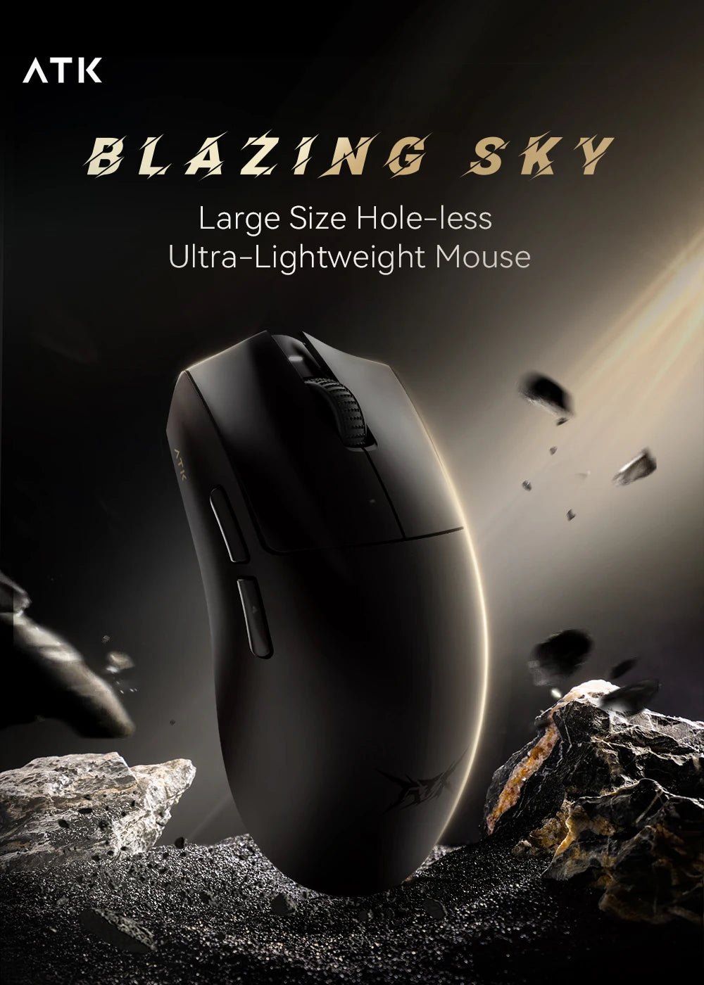ATK Blazing Sky X1 Wireless Gaming Mouse, 8K Polling Rate, PAW3950 Ultra Sensor, 32,000 DPI, Tri-Mode Bluetooth & 2.4GHz Lightweight FPS Gaming Mouse