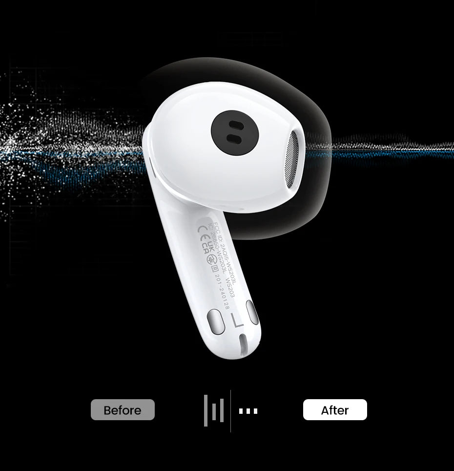 UGREEN ANC Semi-Open TWS Bluetooth 5.3 Earbuds – Adaptive Noise Cancelling LDAC Hi-Res Audio Wireless Earphones with Charging Case