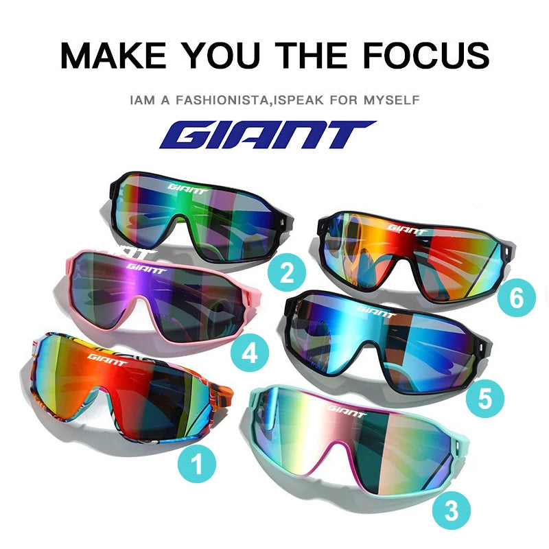 GIANT Cycling Glasses men and women UV400 Anti Fog HD REVO Lenses CE/ANSI Certified Cateye Design MTB/Road Bike