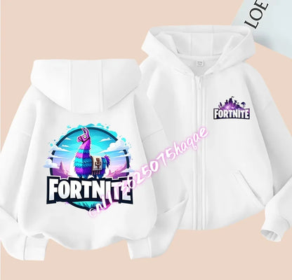 New Fortnites Child Zip-up Hoodie Cartoon Anime Hoodies Casual Breathable Kids Boys Coat Jackets 2026 Spring Children Clothing