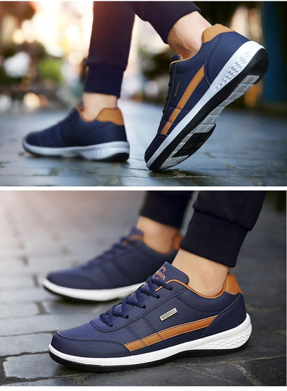 Pantofi din piele pentru bărbați, adidași, pantofi casual la modă, pantofi italieni respirabili pentru timp liber, adidași pentru bărbați, încălțăminte antiderapantă, pantofi vulcanizați pentru bărbați