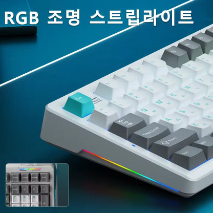 AULA×LINGBAO K98 Wireless Mechanical Keyboard Custom Korean Letters PBT Keycaps Hot-swappable LEOBOG Switch 90% Layout