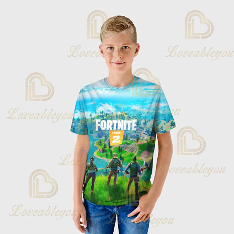 Sweatshirt com capuz Fortnite com impressão 3D, tamanho grande, sweatshirt com capuz, T-shirt para criança, hoodie streetwear da moda, casaco casual