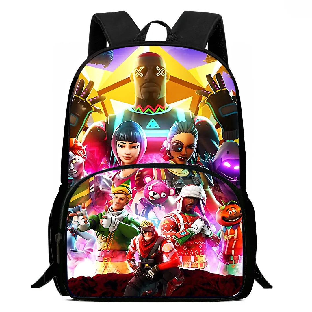 Mochilas Infantis Classic Game FortniteS para Rapazes e Raparigas, Presente de Aniversário para Estudantes, Mochilas Escolares de Grande Capacidade, Duráveis para Campismo
