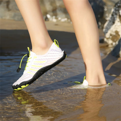 Unisex greitai džiūstantys vandens batai vyrams ir moterims, spalvingi paplūdimio, plaukimo, banglenčių sporto ir pajūrio batai, poriniai „Barefoot Upstream“ sportiniai bateliai