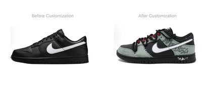 Individuell gestaltete Sneaker Nike Dunk Night Walker SAML Retro Urban Casual Low Top stoßdämpfend atmungsaktiv strapazierfähig für Herren