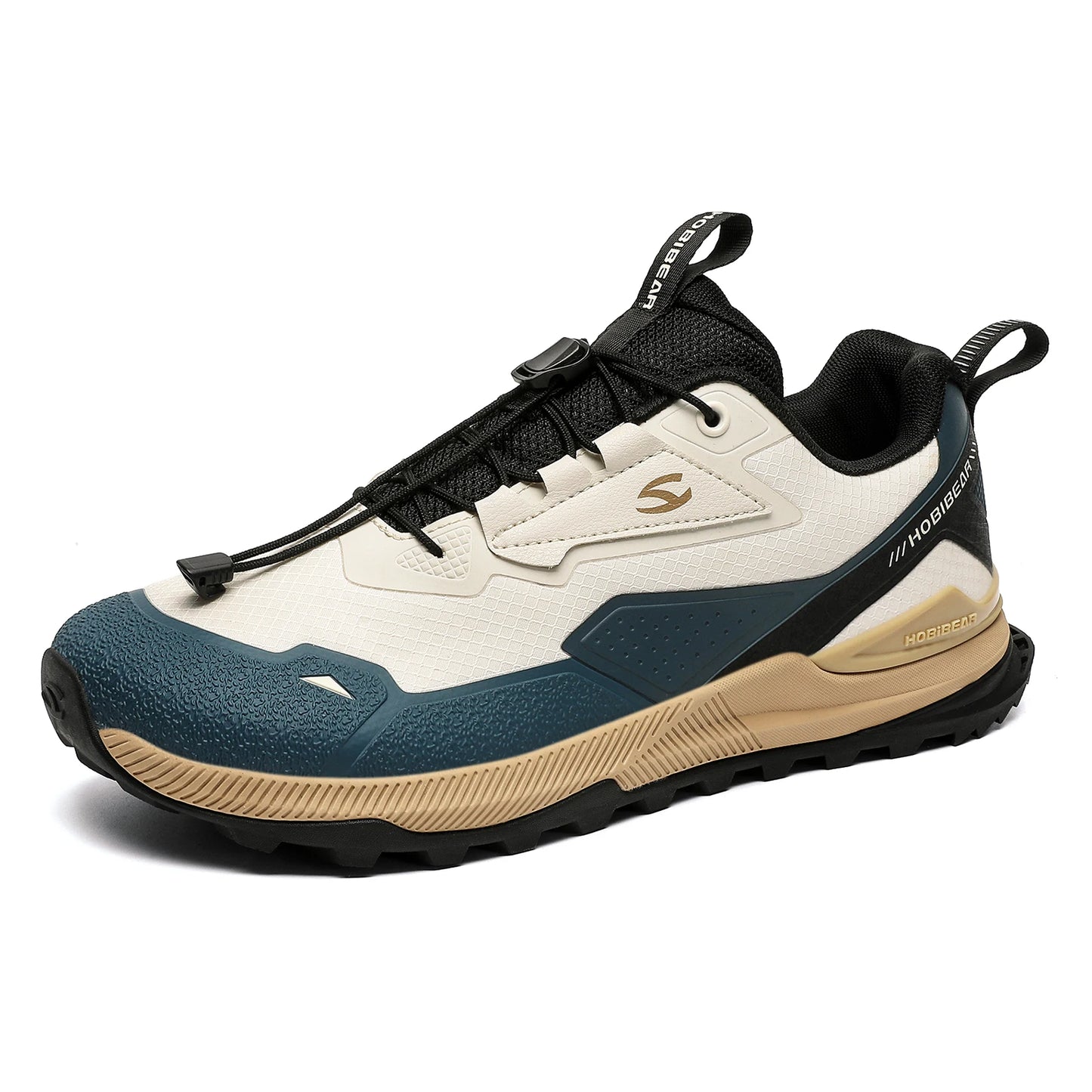 HOBIBEAR Hiking Walking Shoes for Men and Women, Elastic Band, Non-Slip Sneakers, Comfortable Outdoor Travel Running Shoes