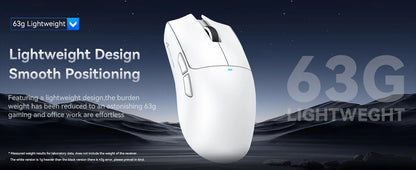 Attack Shark X11 tri-mode gamingmus med magnetisk laddningsdocka, PixArt PAW3311-sensor, 22K DPI, BT/2.4Ghz/trådbunden, för PC/MAC