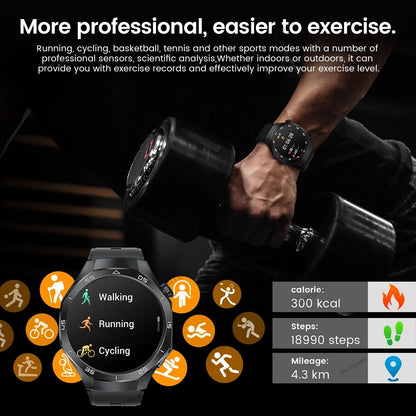 2025 GPS Smartwatch for Men  HD AMOLED Display, Bluetooth Calling, Heart Rate Monitor, GPS Motion Tracking & Waterproof Design