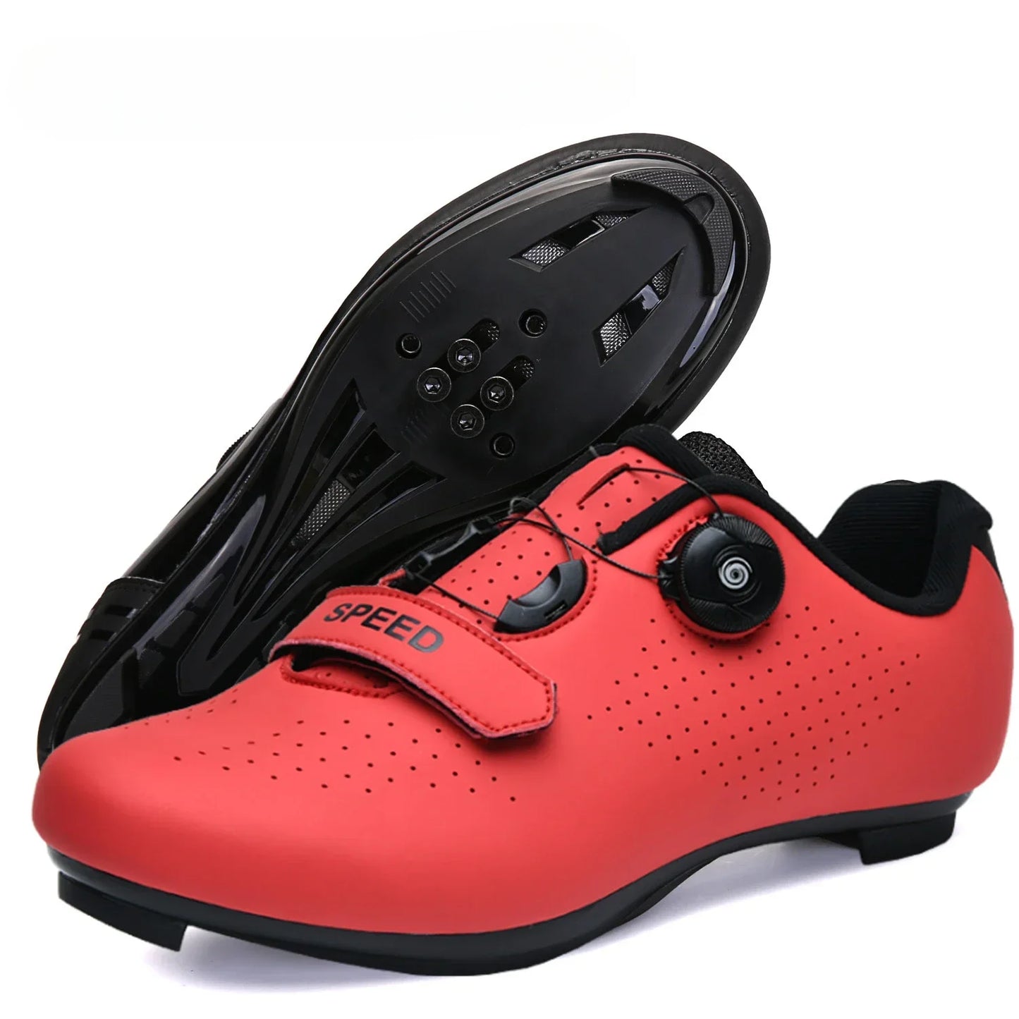 Professional New Sneakers Men Ultralight Double Buckle Cycling Shoes MTB Luminous Road Bike Shoes