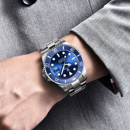 New PAGANI DESIGN Diving Automatic MechanicalWatch Luxury Sports WaterproofWatch Stainless Steel Sapphire Luminous Watch for Men