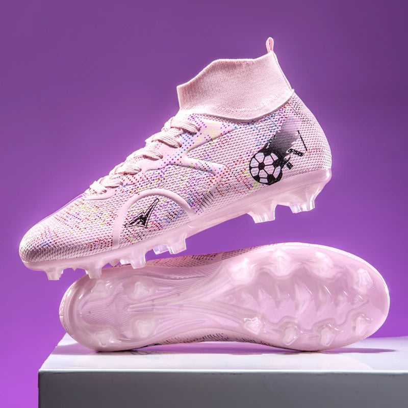 New Men's Football Boots Training Soccer Shoes Breathable Grass Cleats Match Long Spikes Indoor Sneakers Ultralight Drop Shipping