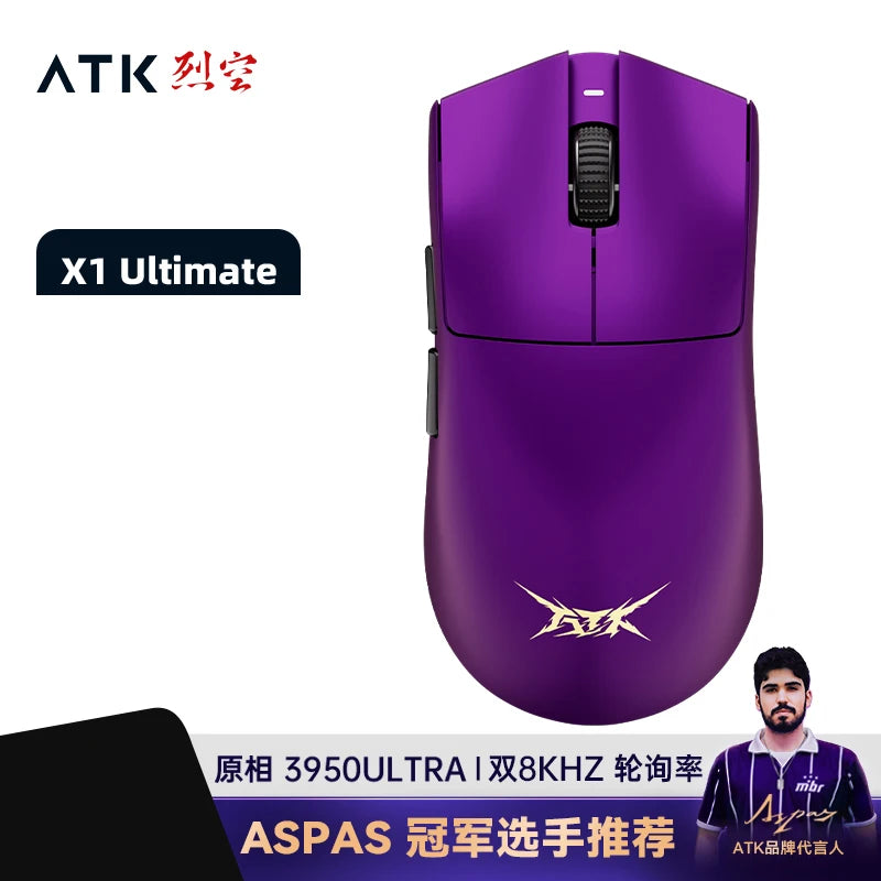 ATK Blazing Sky X1 Wireless Gaming Mouse, 8K Polling Rate, PAW3950 Ultra Sensor, 32,000 DPI, Tri-Mode Bluetooth & 2.4GHz Lightweight FPS Gaming Mouse