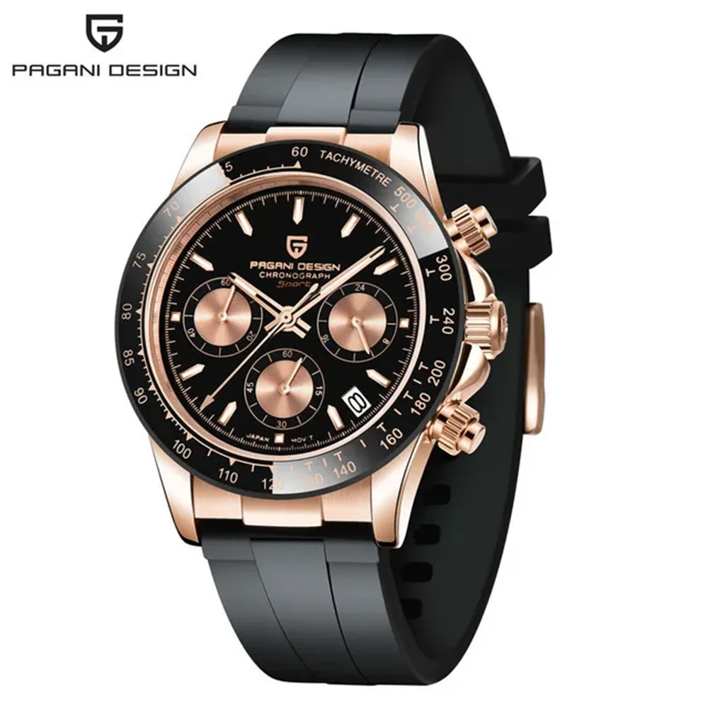 Neue PAGANI DESIGN PD1644 Luxus-Quarzuhr für Herren mit automatischem Datum, sportliche Armbanduhr, 100m wasserdicht, Chronograph, Herrengeschenk
