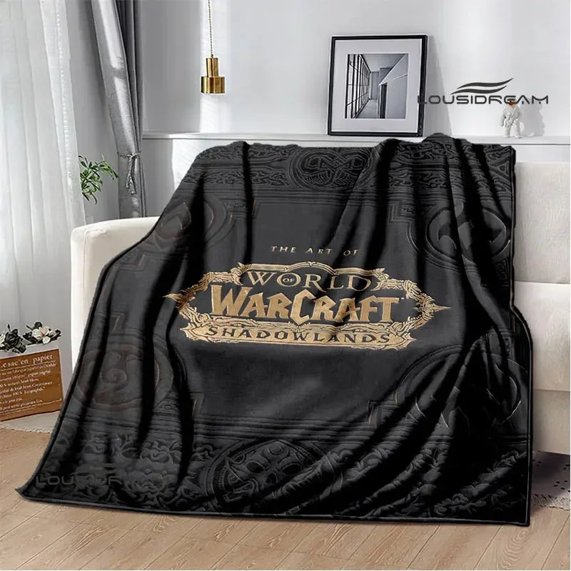 Game World of Warcraft Printed Blanket Kids Warm Flannel Soft and Comfortable Blankets Home travel blanket birthday gift