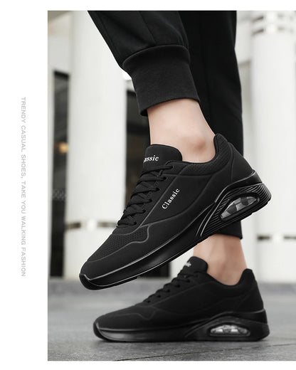 Men's Breathable Shock-Absorbing Running Shoes with Air Cushion Lightweight Low-Top Sneakers for Gym Training Casual Wear