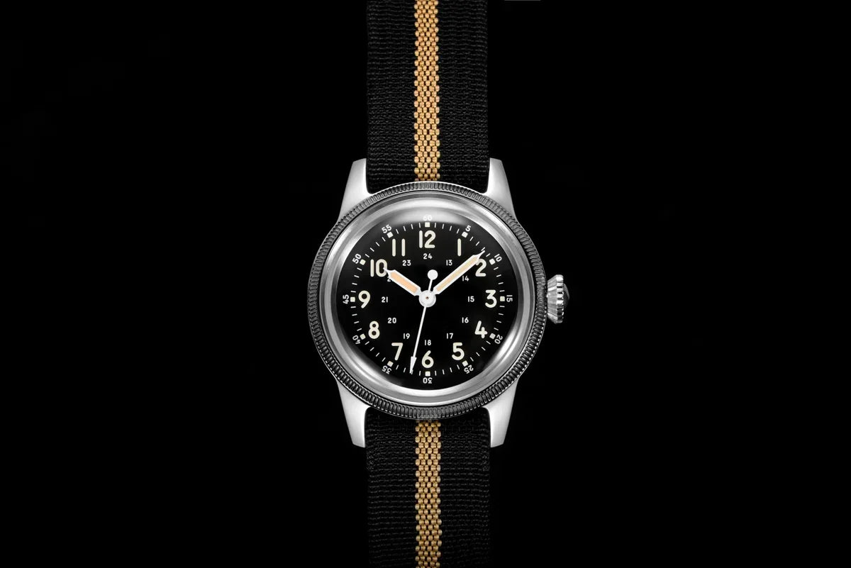 RDUNAE RA05 Vintage Military Watch 2035 Movement Quartz K1 Mineral Glass Crystal Stainless Steel Luminous Waterproof Men's Watches