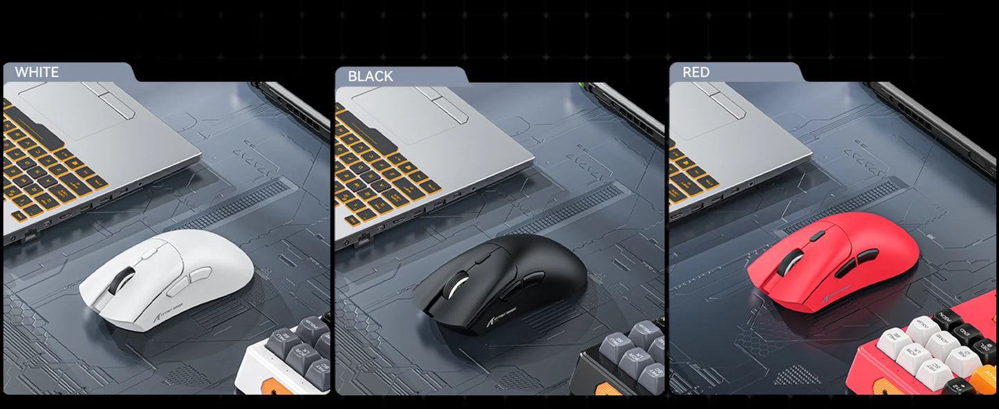 Rato Gaming Tri-Mode ATTACK SHARK R1, Sensor PixArt PAW3311, 18000 DPI, 1000hz, ultraleve de 59g para mãos grandes, para PC/Mac