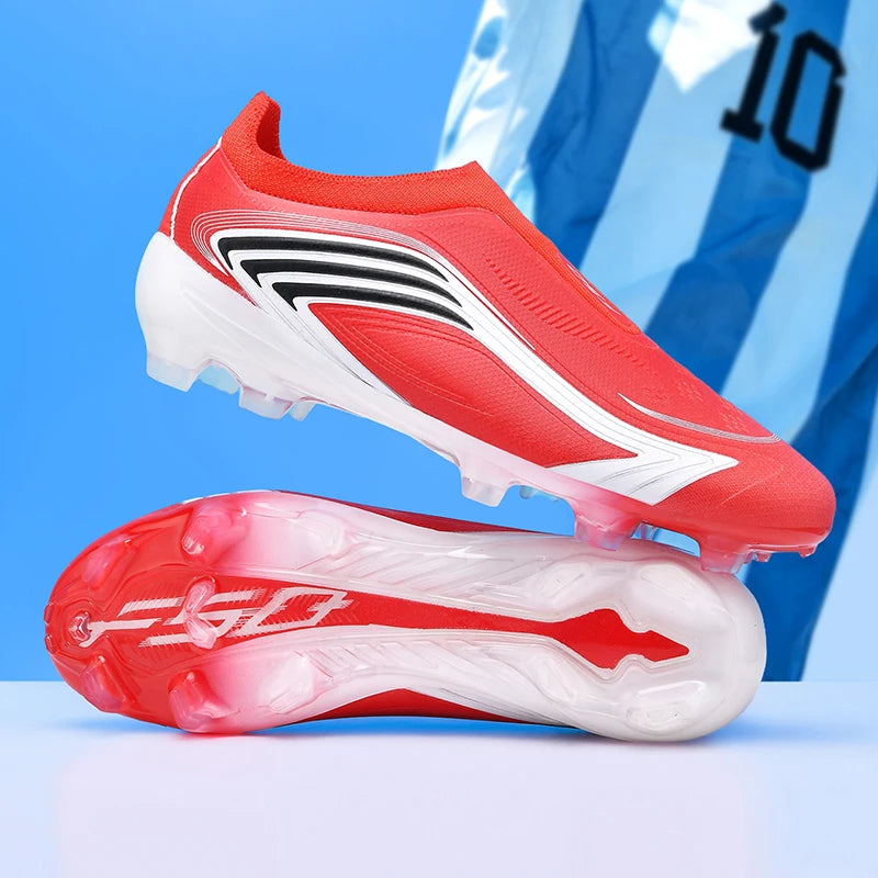 Nouvelles chaussures de football pour hommes, mi-hautes, de haute qualité, crampons pour terrain en gazon, baskets antidérapantes pour intérieur, très vendues, pour matchs en extérieur