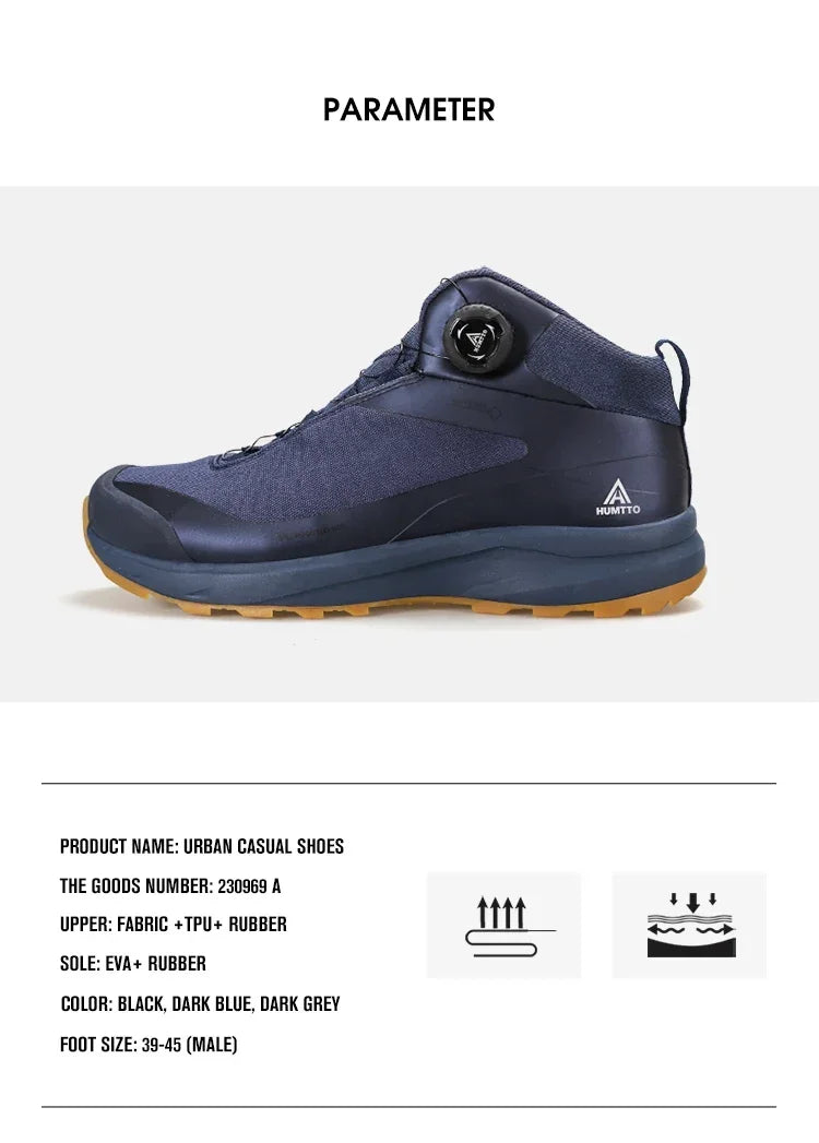 Pantofi din piele HUMTTO pentru bărbați, pentru iarnă, camping și activități în aer liber, pantofi sport pentru bărbați, bocanci de trekking respirabili, adidași antiderapanti pentru drumeții