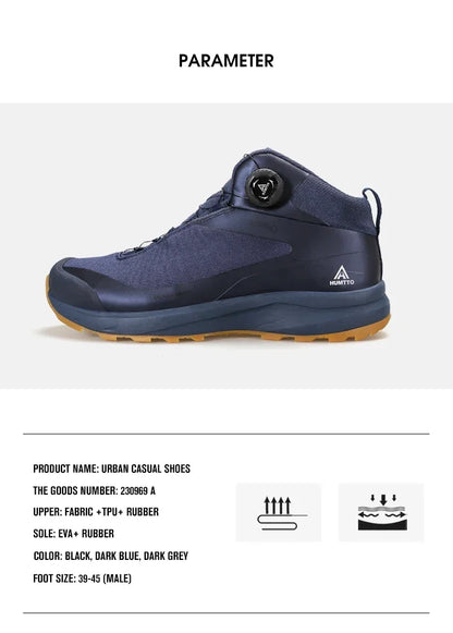 Pantofi din piele HUMTTO pentru bărbați, pentru iarnă, camping și activități în aer liber, pantofi sport pentru bărbați, bocanci de trekking respirabili, adidași antiderapanti pentru drumeții