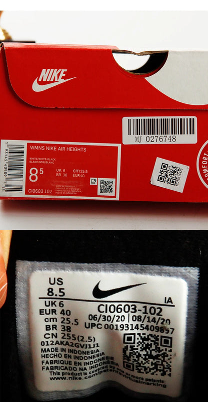 Nike Genuine Air Heights Unisex Lightweight Cushioned Sports Shoes CI0603-102