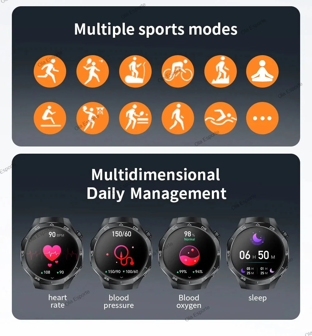 2025 GPS Smartwatch for Men  HD AMOLED Display, Bluetooth Calling, Heart Rate Monitor, GPS Motion Tracking & Waterproof Design