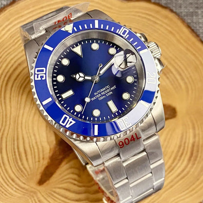 Orologio da uomo automatico 200m impermeabile Miyota8215, orologio subacqueo 40mm con movimento meccanico, luminoso, cinturino Jubilee e fibbia Glide Lock