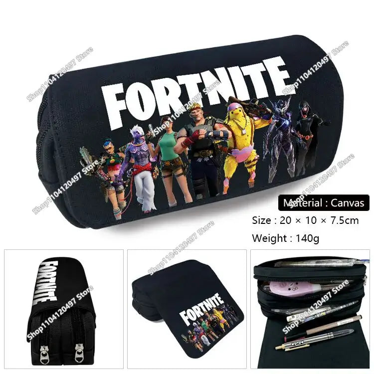 Victory Royale Student Boys Girls Fortnite Capacity Stationery Pencil Case Peely Llama Hero Children's Pen Box Kids Teen Bags