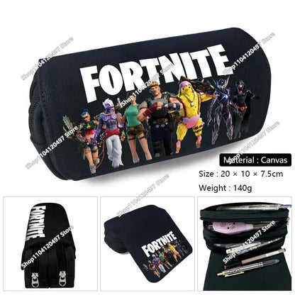 Victory Royale Student Boys Girls Fortnite Capacity Stationery Pencil Case Peely Llama Hero Children's Pen Box Kids Teen Bags