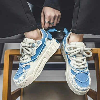 Modni skate čevlji, moški superge, moški dihalni tekaški čevlji, zunanji mrežasti čevlji za prosti čas, moški čevlji z vezalkami, vulkanizirani čevlji, Zapatillas