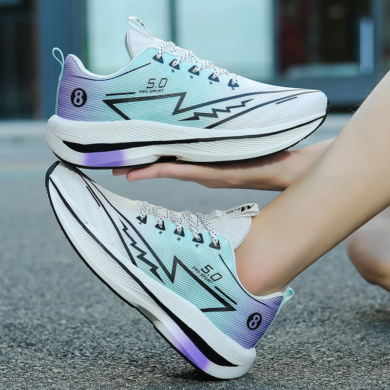 Men's Sports Running Shoes, Casual Marathon, Lightweight, Comfortable Women's Athletic Non-Slip Walking Sneakers, Outdoor Couple Shoes
