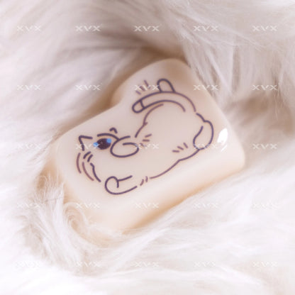XVX 148 Keys Cat Theme Keycaps MAO Profile Key Cap Korean Glossy Cute Keycap for Keyboard 61 64 68 78 87 96 98 104 108