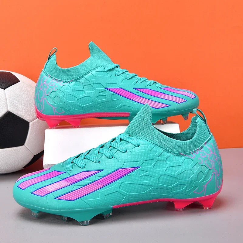 Professional Men Ankle Football Boots Outdoor Grass Cleats Unisex Soccer Shoes Long Spikes FG Football Shoes Chuteira Society
