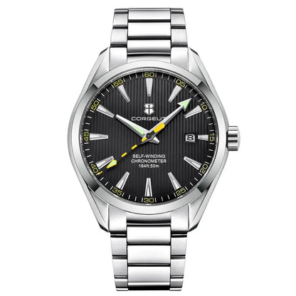 Corgeut 41mm Luxury NH35 Movt Man Sport Clock Automatic Relogio Masculino Mechanical Wristwatch Sapphire Steel Band Men's Watch