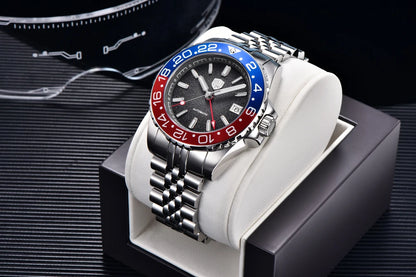 2026 RollsTimi New Men's Watches Luxury GMT Automatic Watch For Men Mechanical Wristwatch AR Sapphire Mirror Luminous Clock NH34