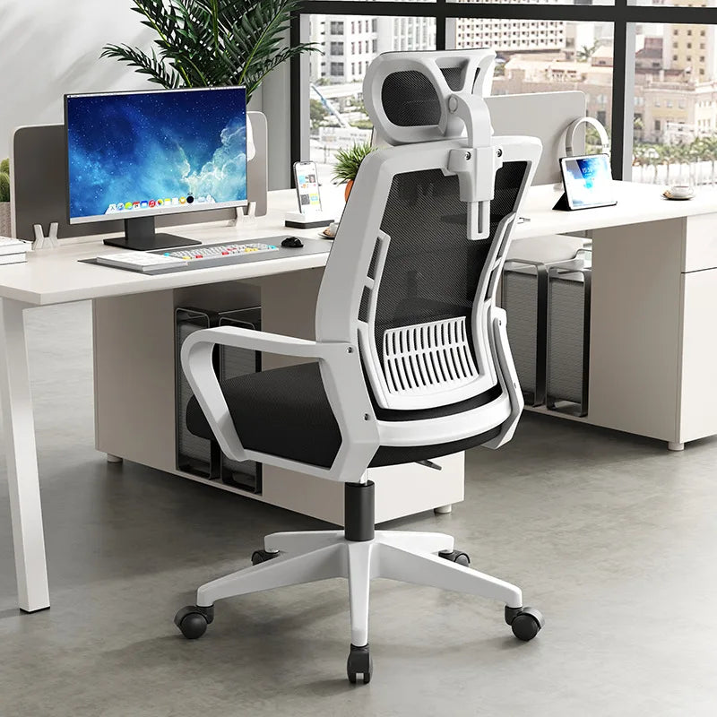 Home Office Ergonomic Seat Backrest: Liftable, Swivel, Waist Rest, Headrest, Gaming Chair