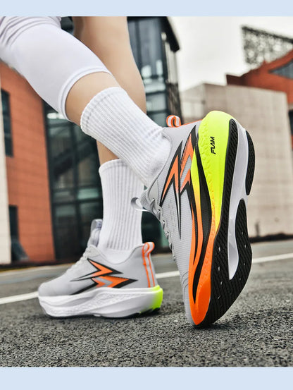 Ténis de corrida com placa de carbono para maratona, para homem e mulher, desportivos, respiráveis, leves, confortáveis e antiderrapantes