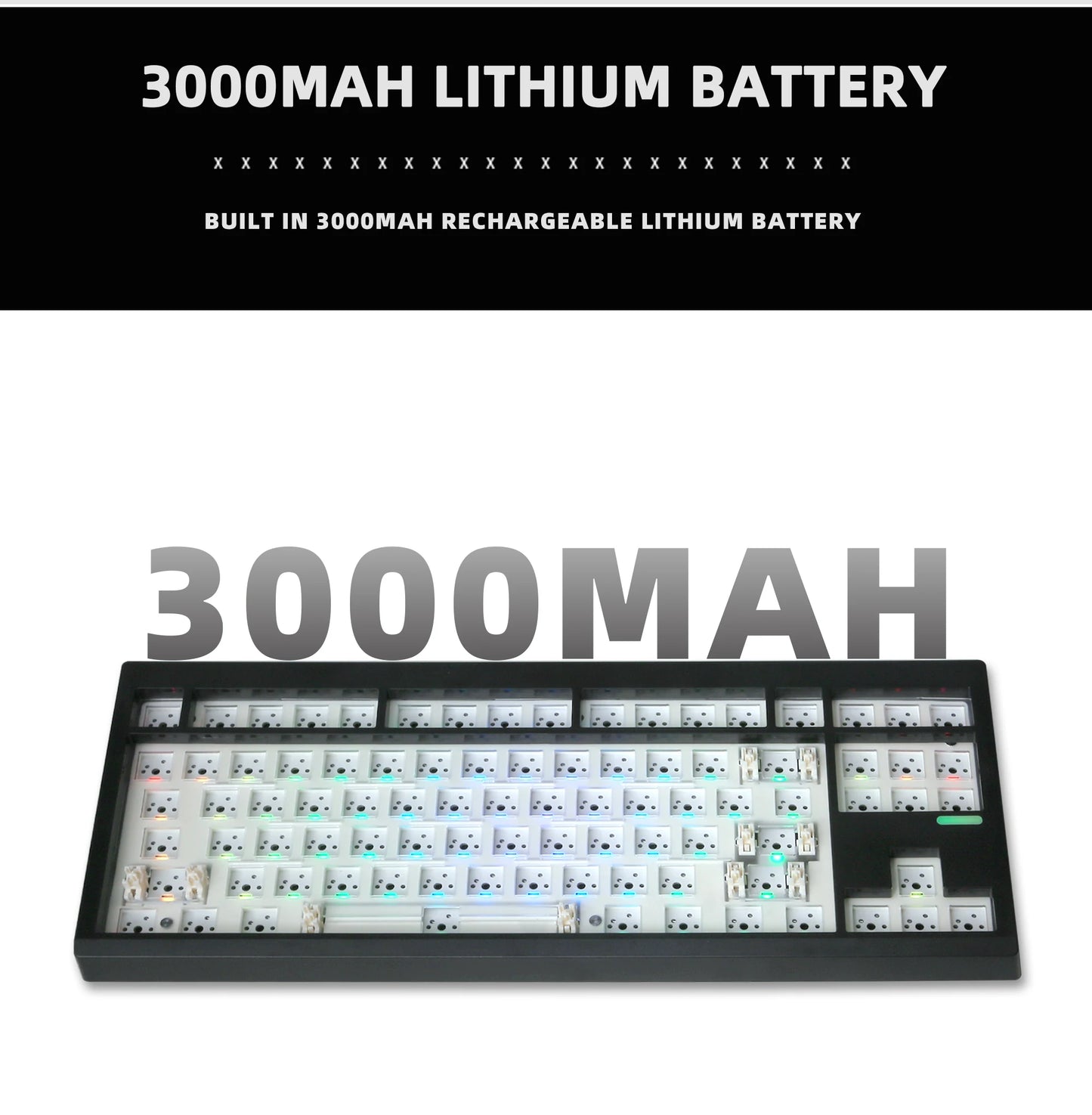 ZUOYA GMK87L Mechanical Keyboard KIT Gasket Structure VIA /Qmk Programmable Hot-Swap Three Mode Wireless RGB Keyboard KIT