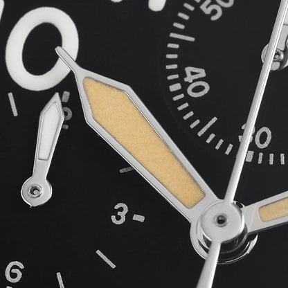Militado ML1868KF Retro VK67 Quartz Chronograph Watch Stainless Steel Case 3 Dial Waterproof 100M  Multifunction Military Watch