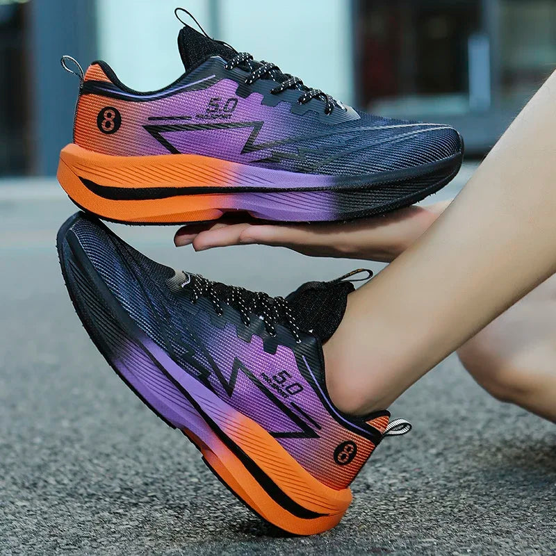 Men's Sports Running Shoes, Casual Marathon, Lightweight, Comfortable Women's Athletic Non-Slip Walking Sneakers, Outdoor Couple Shoes