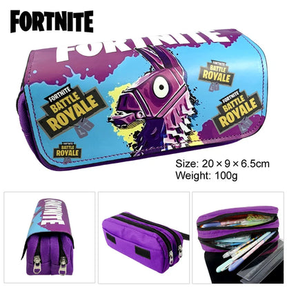 New Fortnite Pencil Case Cartoon Figure Printed Pencil Bags Cute Pencil Cases Boys School Supplies Children Birthday Gifts